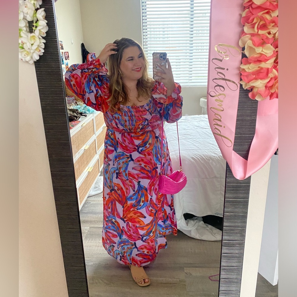 Farm Rio colorful bananas dress